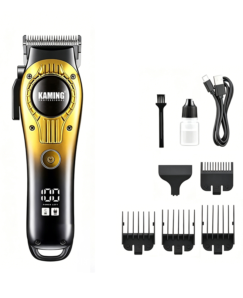 Kaming 1708 Clipper ผมไฟฟ้าที่เงียบสงบ, Professional Fade Clipper สำหรับใช้ในร้านเสริมสวยพร้อมจอแสดงผลดิจิตอล
