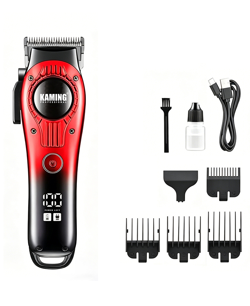 Kaming 1708 Clipper ผมไฟฟ้าที่เงียบสงบ, Professional Fade Clipper สำหรับใช้ในร้านเสริมสวยพร้อมจอแสดงผลดิจิตอล