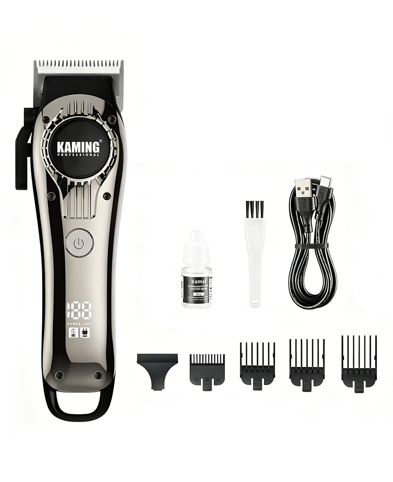 Kaming 1708 Clipper ผมไฟฟ้าที่เงียบสงบ, Professional Fade Clipper สำหรับใช้ในร้านเสริมสวยพร้อมจอแสดงผลดิจิตอล