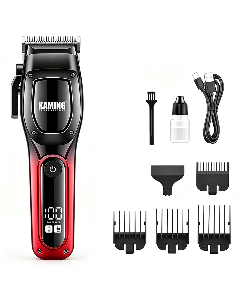 Kaming 1709 ใหม่ Professional High Power Hair Clipper พร้อมจอแสดงผลดิจิตอลสำหรับ Salon & Men's Grooming