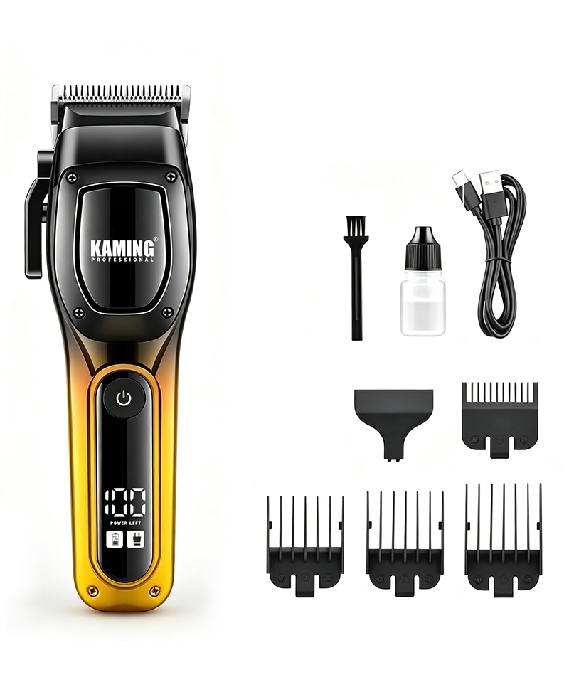 Kaming 1709 ใหม่ Professional High Power Hair Clipper พร้อมจอแสดงผลดิจิตอลสำหรับ Salon & Men's Grooming