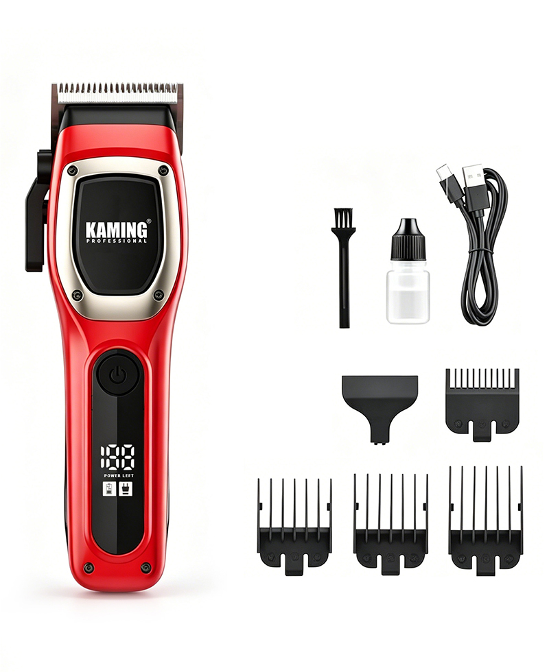 Kaming 1709 ใหม่ Professional High Power Hair Clipper พร้อมจอแสดงผลดิจิตอลสำหรับ Salon & Men's Grooming