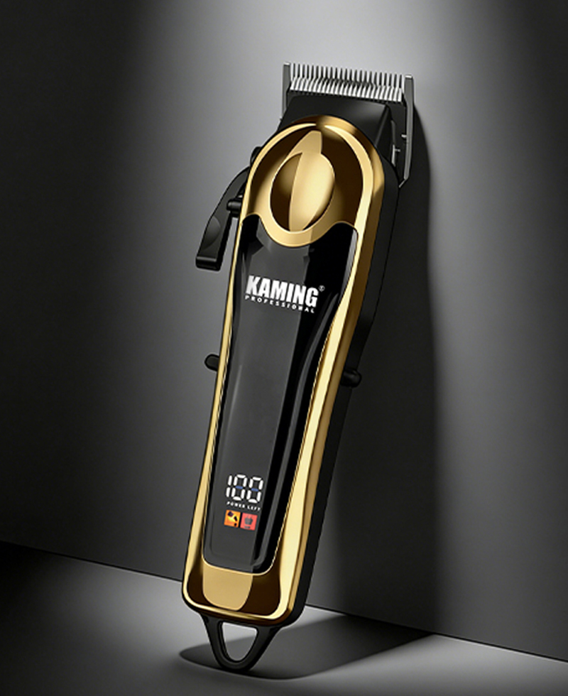 Kaming Professional ปรับจอแสดงผล LCD Fade Hair Clipper สำหรับร้านเสริมสวย