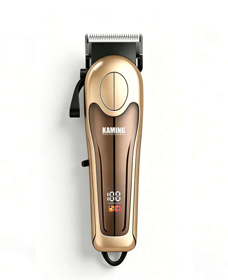 Kaming Professional ปรับจอแสดงผล LCD Fade Hair Clipper สำหรับร้านเสริมสวย