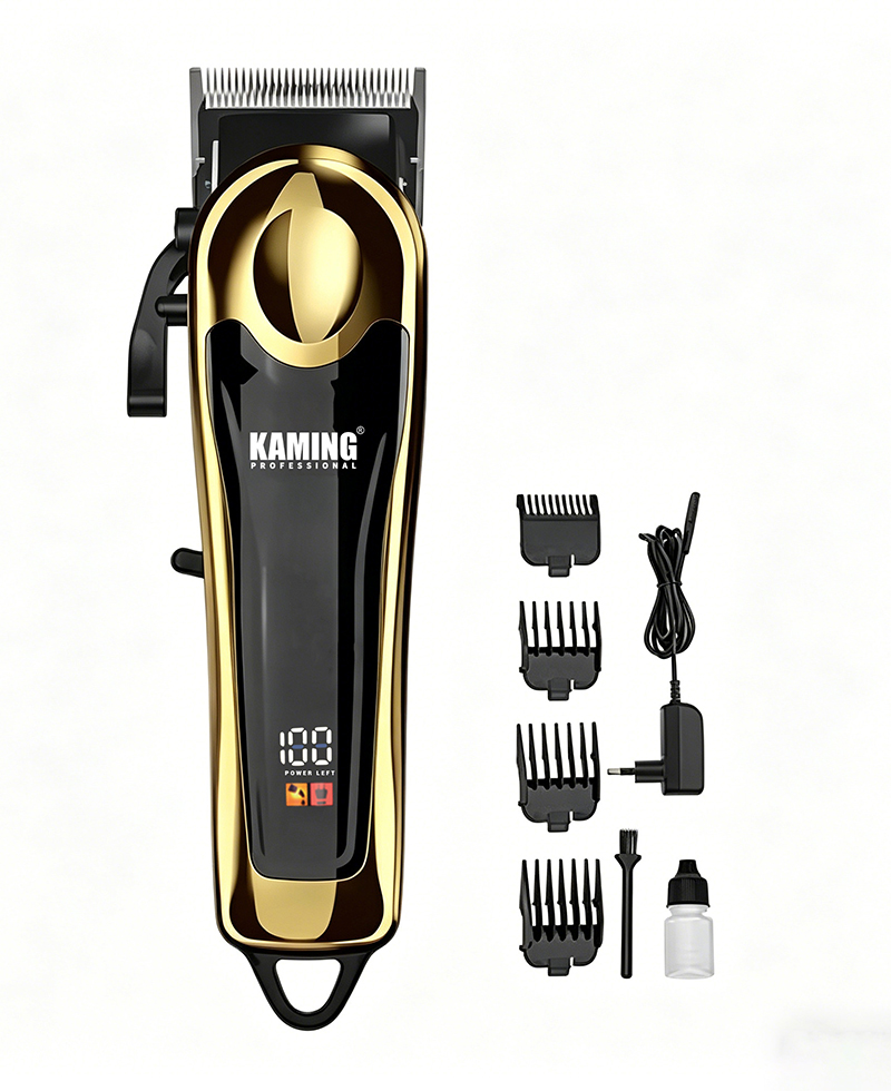 Kaming Professional ปรับจอแสดงผล LCD Fade Hair Clipper สำหรับร้านเสริมสวย