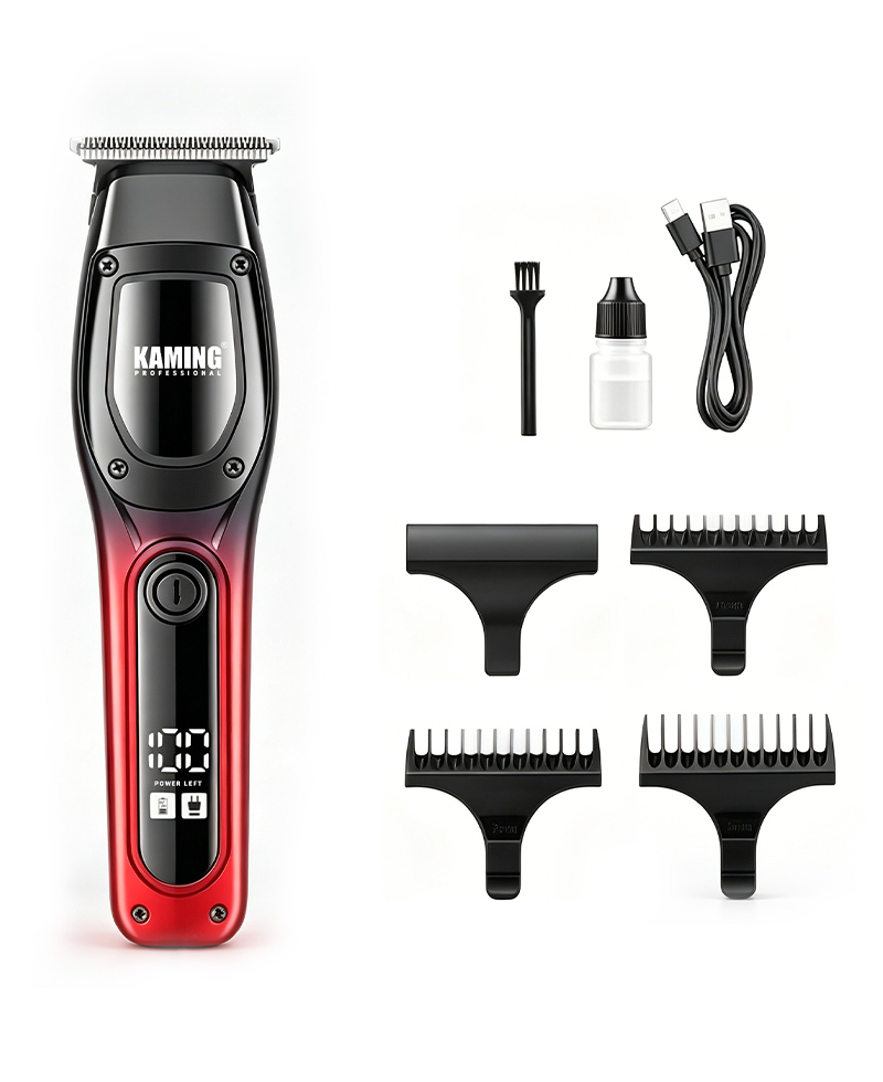 Kaming1711 ใหม่ไฟฟ้าผมClipperสำหรับผู้ชายZero Gapดิจิตอลจอแสดงผล 7000 RPMรายละเอียดTrimmer Cross Border Trade