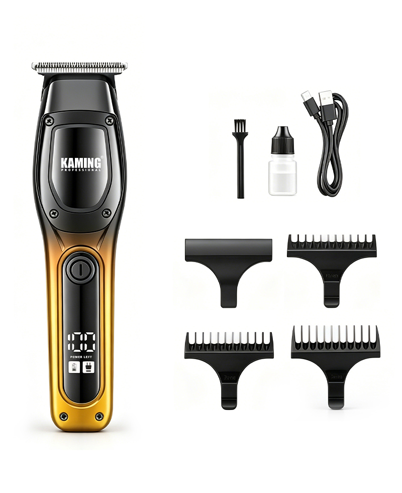 Kaming1711 ใหม่ไฟฟ้าผมClipperสำหรับผู้ชายZero Gapดิจิตอลจอแสดงผล 7000 RPMรายละเอียดTrimmer Cross Border Trade