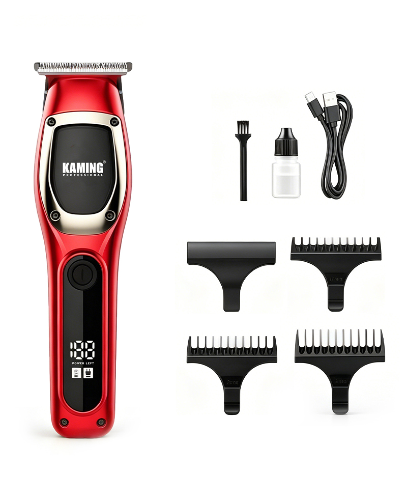 Kaming1711 ใหม่ไฟฟ้าผมClipperสำหรับผู้ชายZero Gapดิจิตอลจอแสดงผล 7000 RPMรายละเอียดTrimmer Cross Border Trade